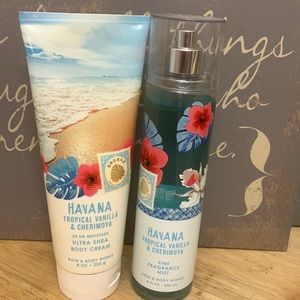 Bath & Body Works Havana Tropical Vanilla and Cherimoya set